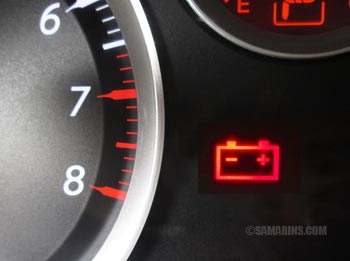 Battery warning light