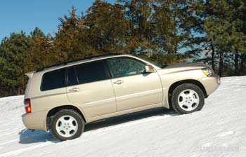 2007 Toyota Highlander in snow