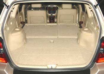 2007 Toyota Highlander seats folded